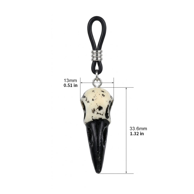 Gothic Raven Skull Adjustable Nipple Ring