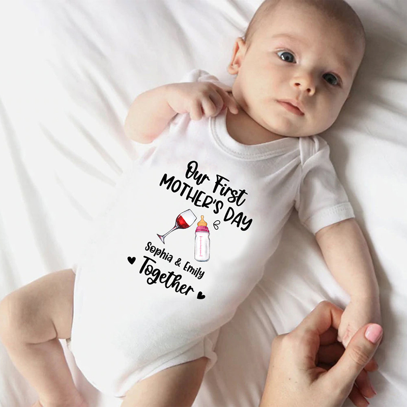 Short Sleeve Casual Baby Onesie-Thyye