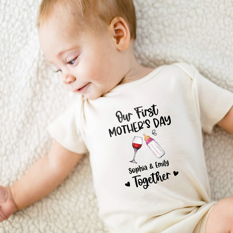 Short Sleeve Casual Baby Onesie-Thyye