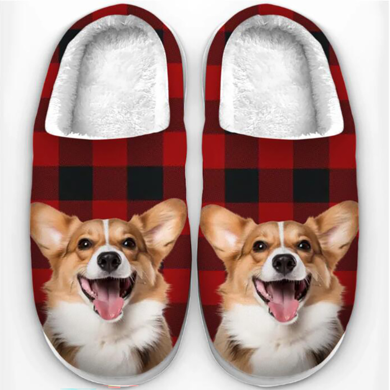 Personalized plush slippers