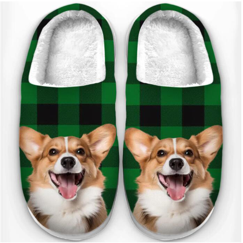 Personalized plush slippers
