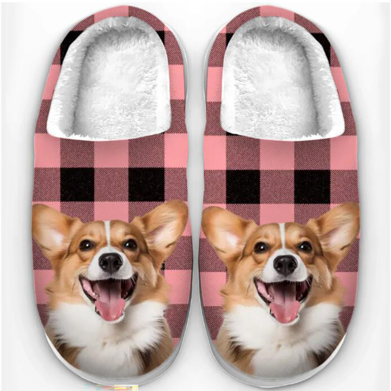 Personalized plush slippers-Thyye