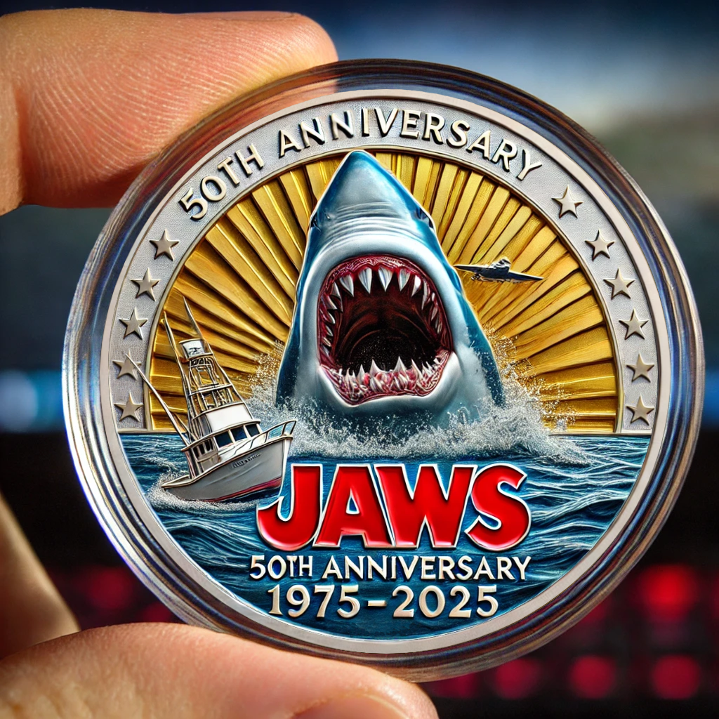 🔥Limited Edition🎁Jaws 50th Anniversary Commemorative Coin