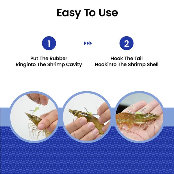 🎣Luminous Live Shrimp Hooks – Light Up Your Fishing Game! ✨