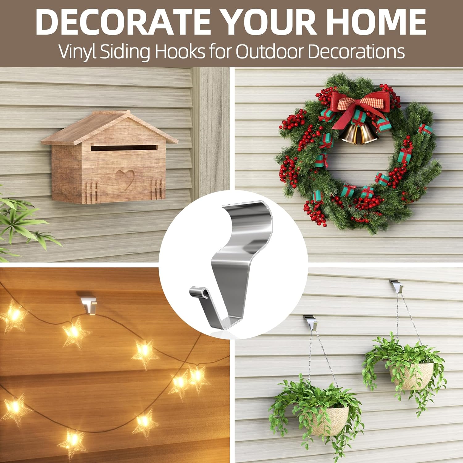 🏡 Elevate Your Space - 49% OFF - ✨Invisible Vinyl Siding Hooks - Effortless Hanging, Tidy Walls