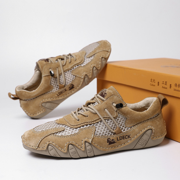 【⏰Sconto del 70% oggi - Non perderlo】Scarpe da passeggio unisex in pelle scamosciata ortopedica, leggere e comode