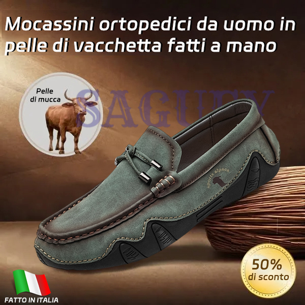 Last Day 70% OFF🔥⏱️Summer Mega Sale⏱️🔥Men's genuine calfskin leather Slip-On Loafers