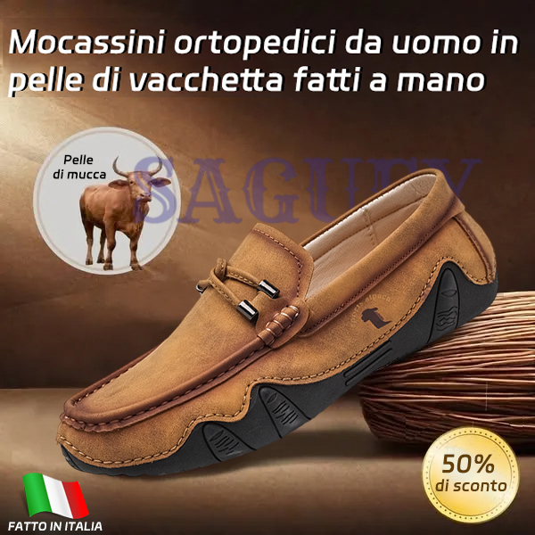 Last Day 70% OFF🔥⏱️Summer Mega Sale⏱️🔥Men's genuine calfskin leather Slip-On Loafers