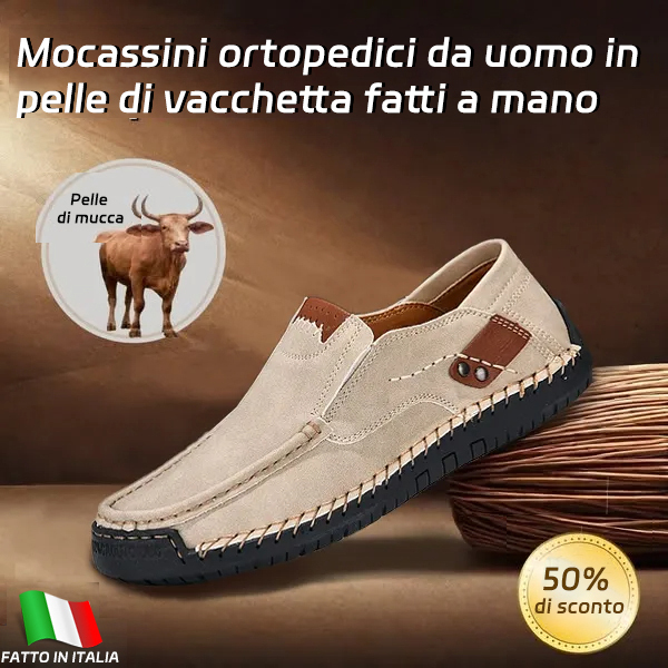 Last Day 70% OFF🔥⏱️Summer Mega Sale⏱️🔥Men's genuine calfskin leather Slip-On Loafers