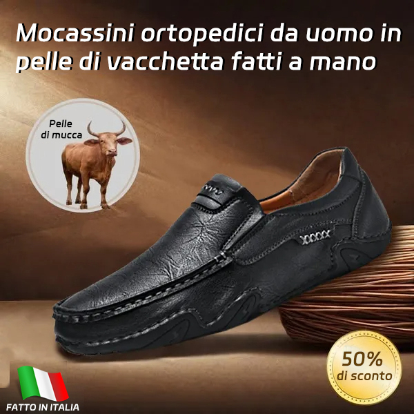 Last Day 70% OFF🔥⏱️Summer Mega Sale⏱️🔥Men's genuine calfskin leather Slip-On Loafers