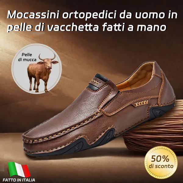 Last Day 70% OFF🔥⏱️Summer Mega Sale⏱️🔥Men's genuine calfskin leather Slip-On Loafers