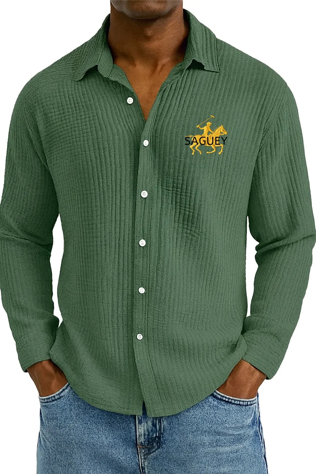 🔥 Men's Textured Cotton Shirt 😎 Loose & Cool!