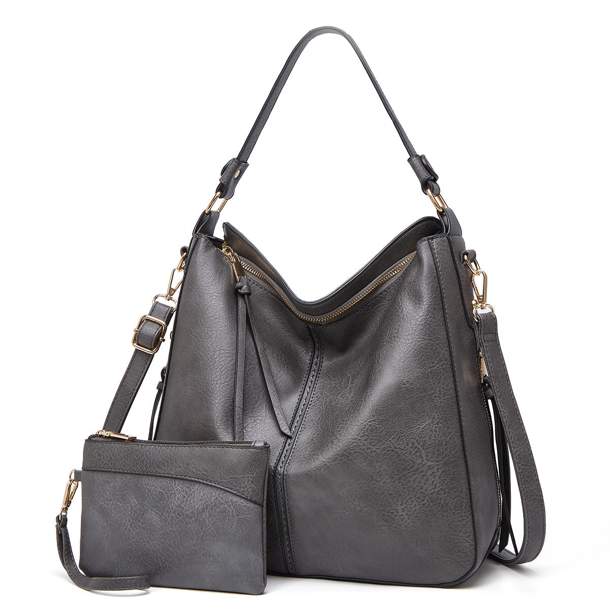 Ersilia™ - Elegante borsa in pelle con grande capacità e tasche laterali