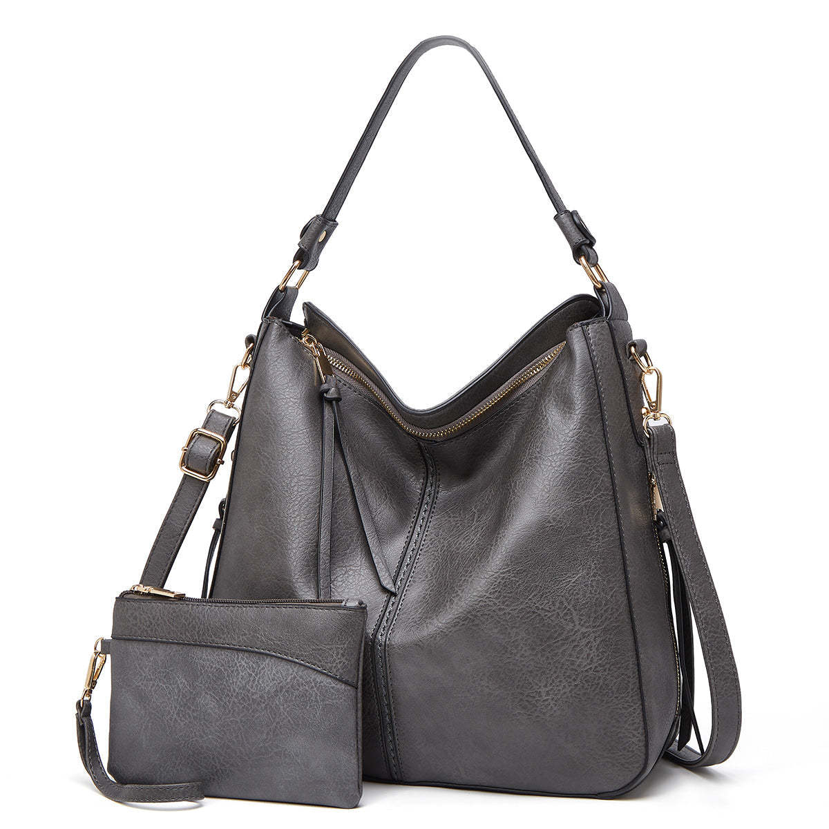 Ersilia™ - Elegante borsa in pelle con grande capacità e tasche laterali