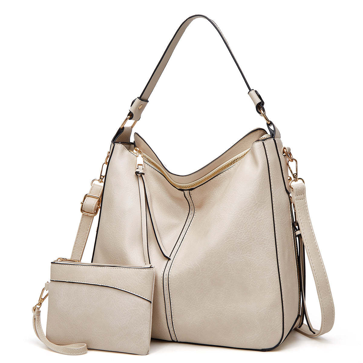 Ersilia™ - Elegante borsa in pelle con grande capacità e tasche laterali