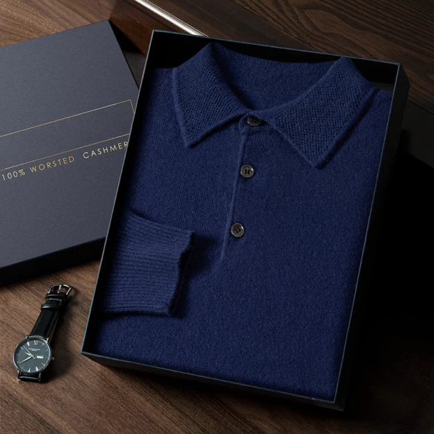 Raffaele | 100% Cashmere Polo a Maniche Lunghe
