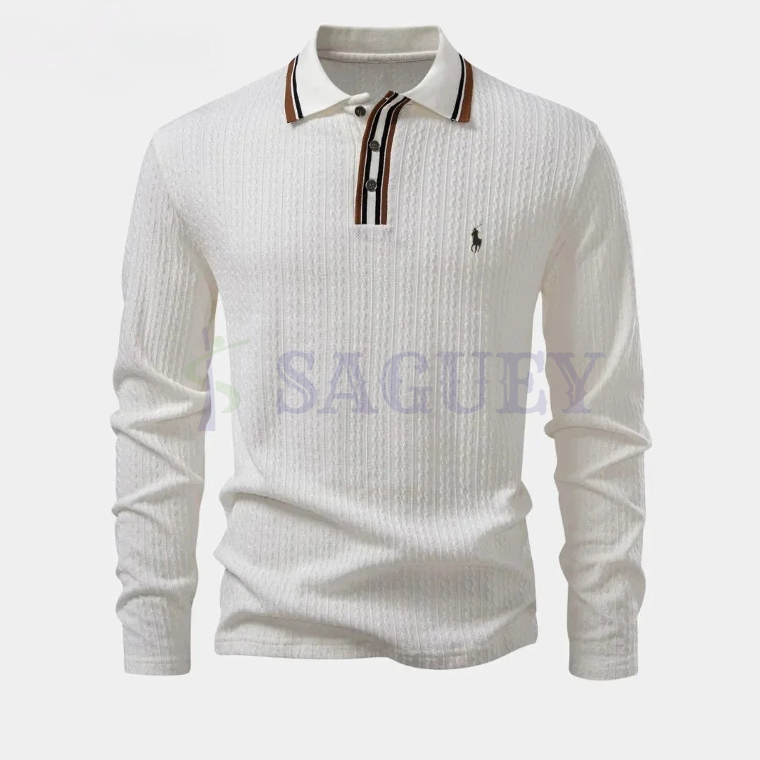 Ralph Lauren™ Herren Langarm Strick-Poloshirt