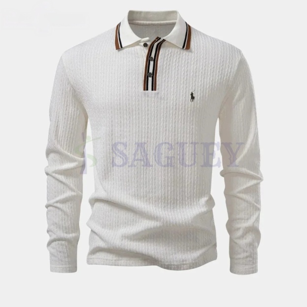 Ralph Lauren™ Herren Langarm Strick-Poloshirt