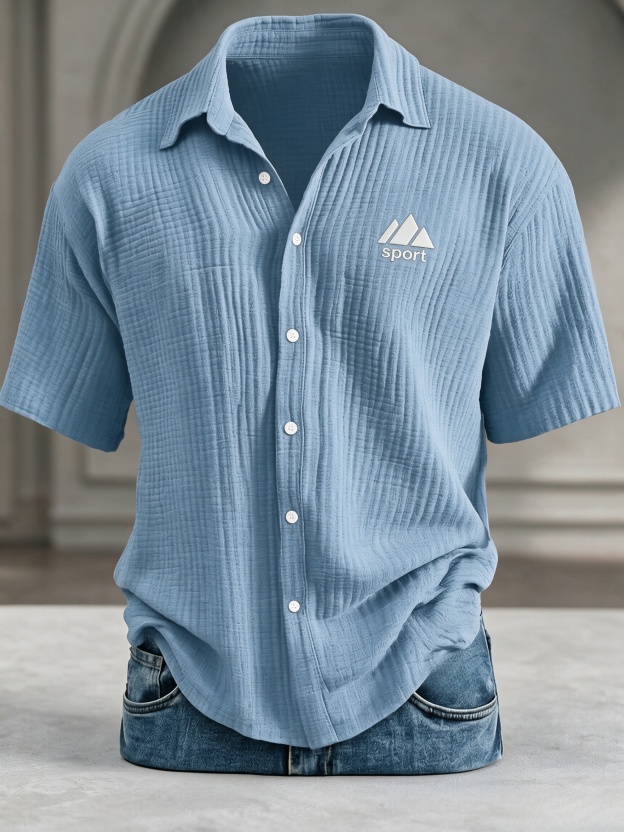 Lukas™ Premium Breathable Cotton Shirt with Textured Pattern