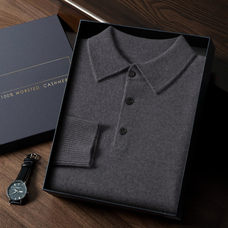 Raffaele | 100% Cashmere Polo a Maniche Lunghe