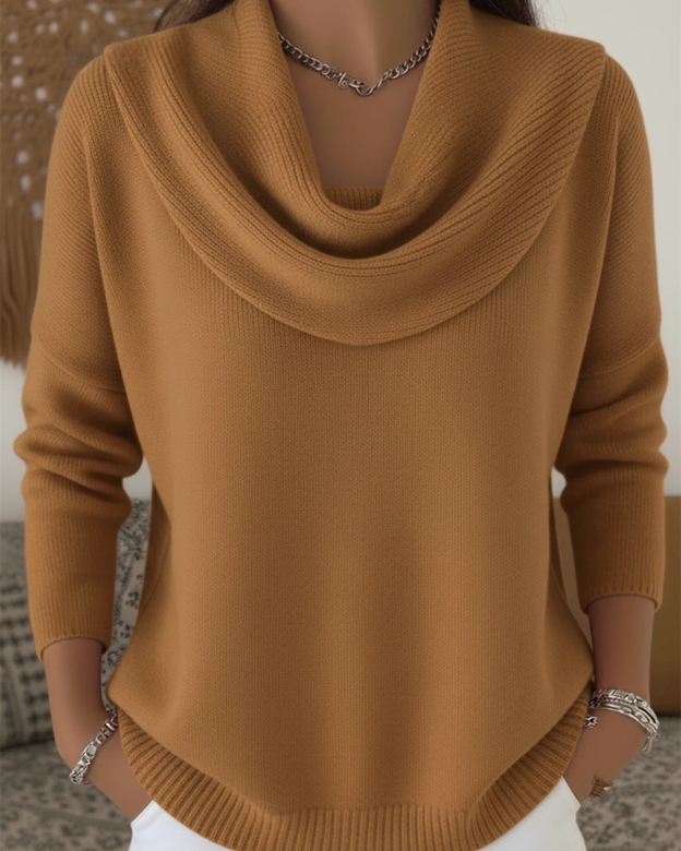 JOCELYN™ | Cozy Ruffled-neck Sweater