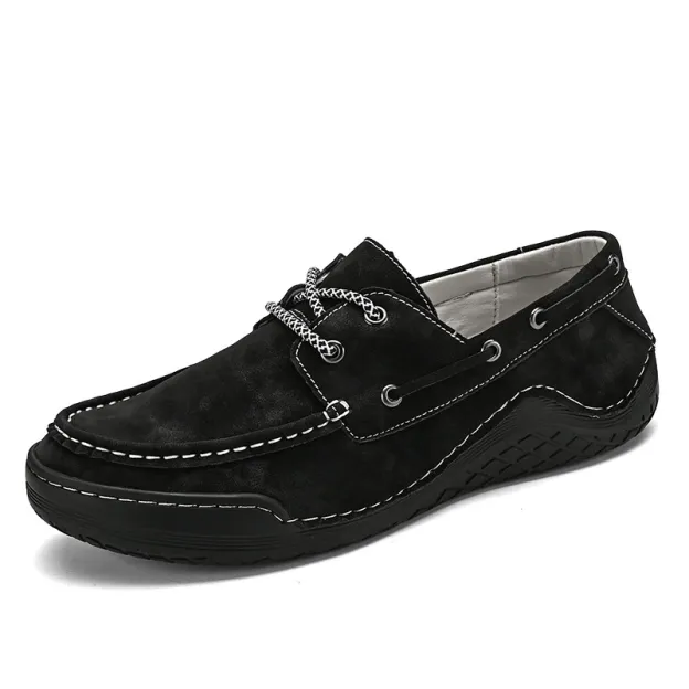 Spring Handmade Color Matching Casual Retro Suede Leather Shoes- Limited 50% off Sale