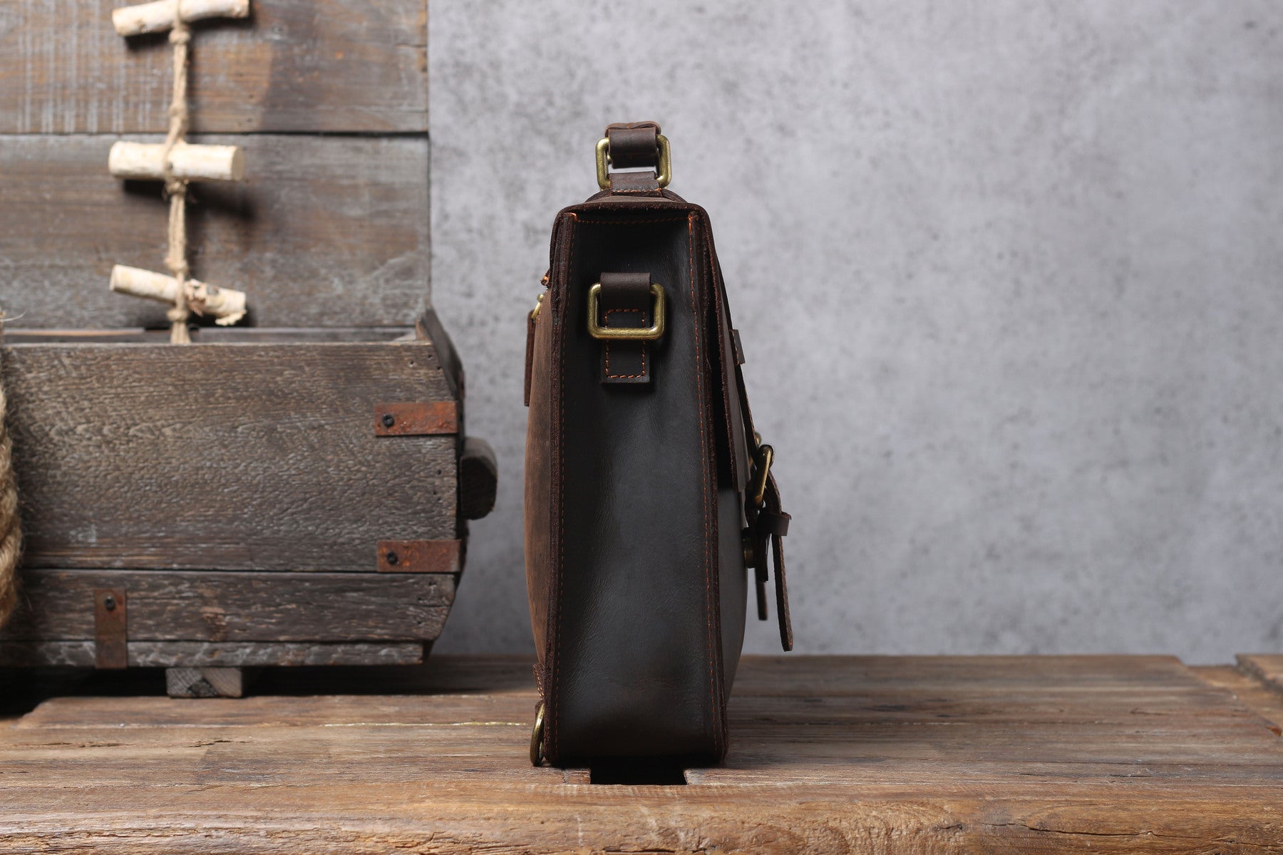 borsa a spalla in pelle retro