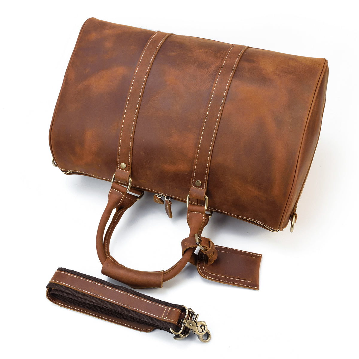 borsa da viaggio in pelle retro