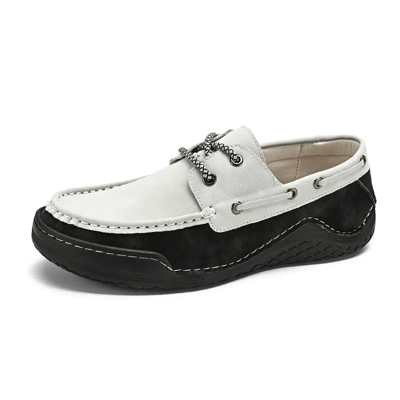Spring Handmade Color Matching Casual Retro Suede Leather Shoes- Limited 50% off Sale