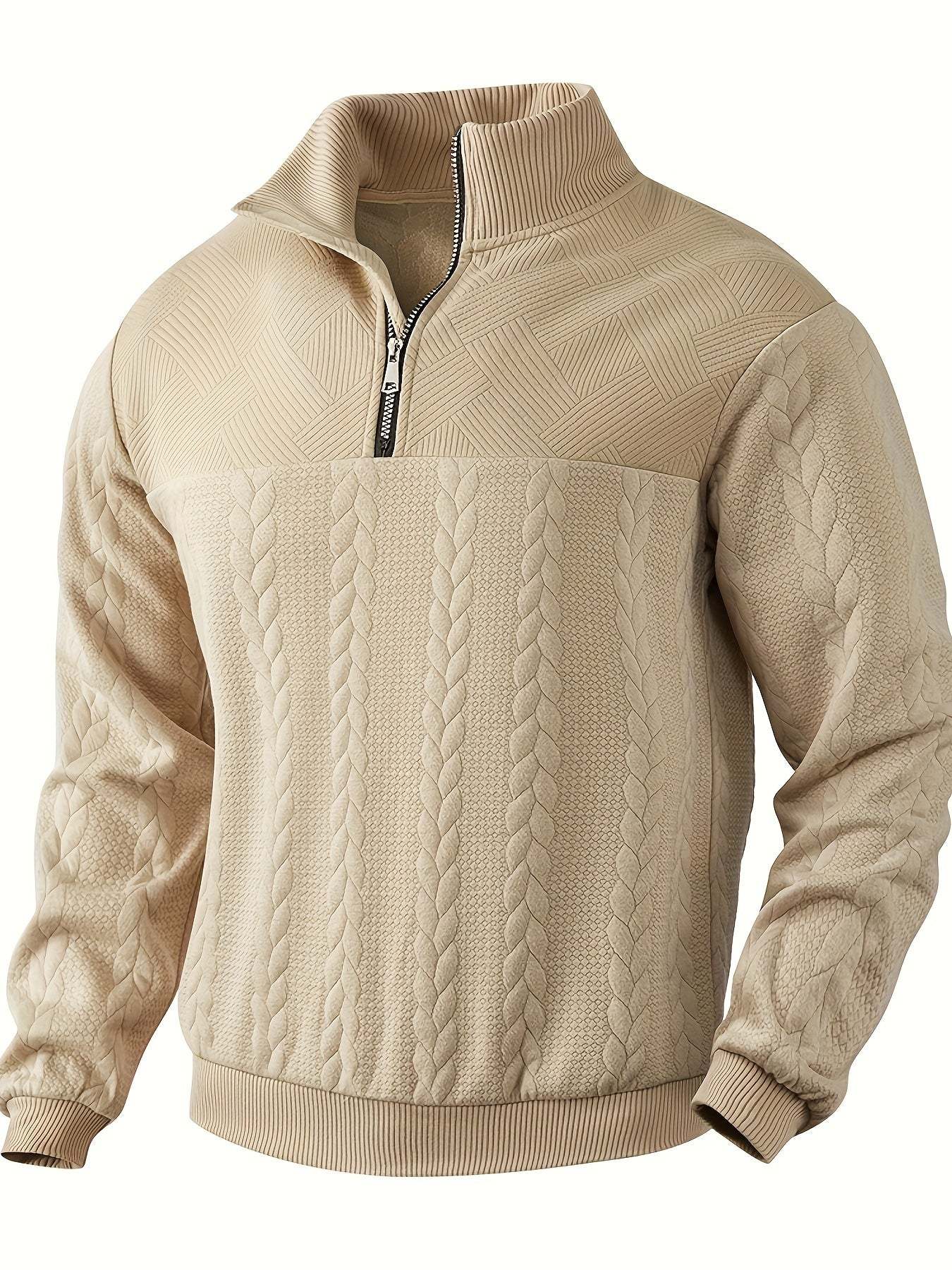 Leo™ - Maglione con Zip in Cashmere da Uomo Vintage
