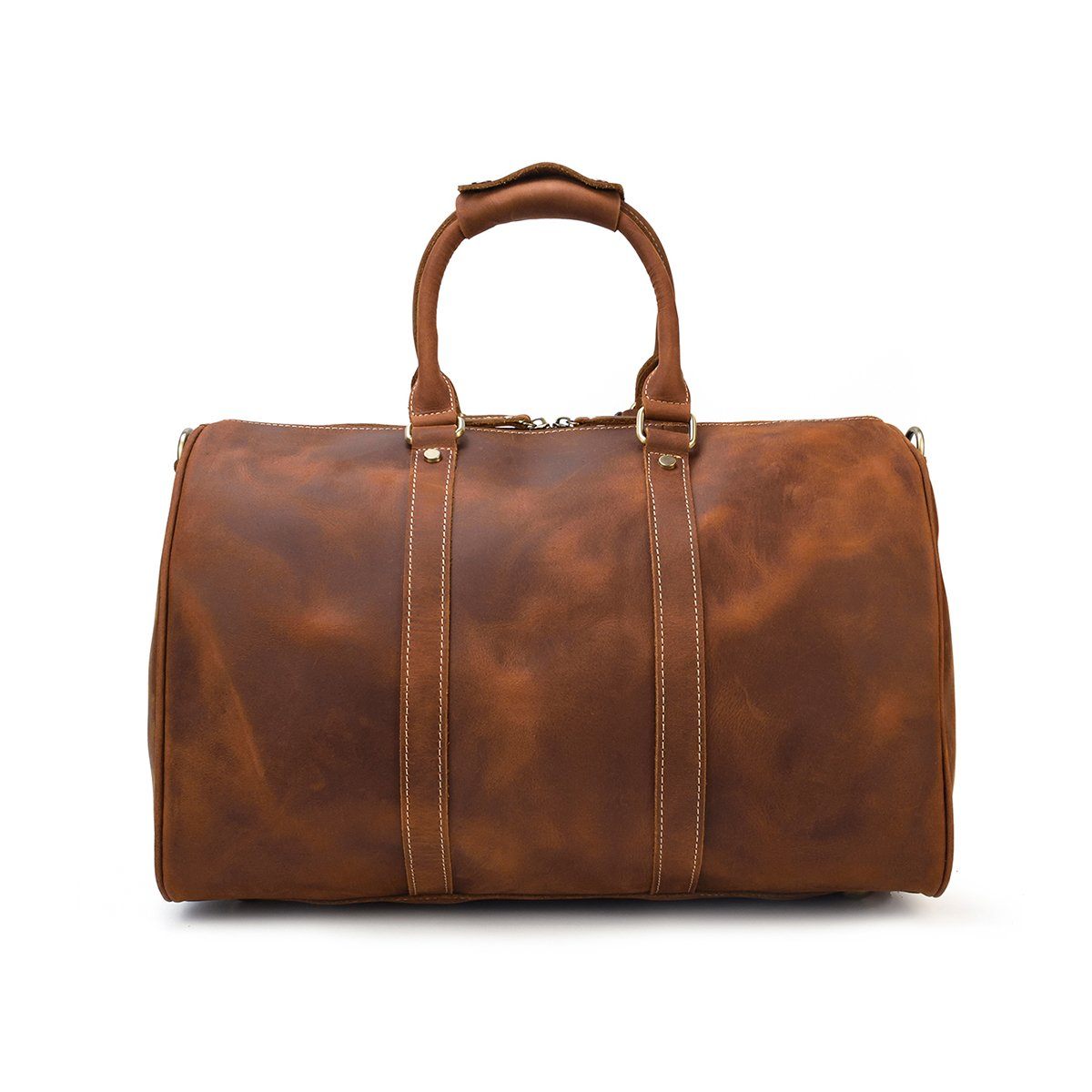 borsa da viaggio in pelle grigia