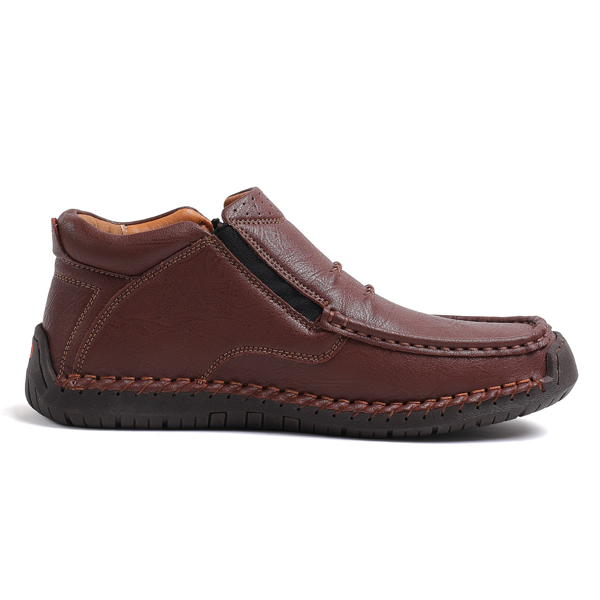 ⏰Limited Time Sale 70% OFF-Men’s Handmade Premium Leather Slip-On Driving Boots – Wide Toe, Arch Support, Waterproof, Pressure Relief, Non-Slip Sole for Casual, Travel & Outdoor