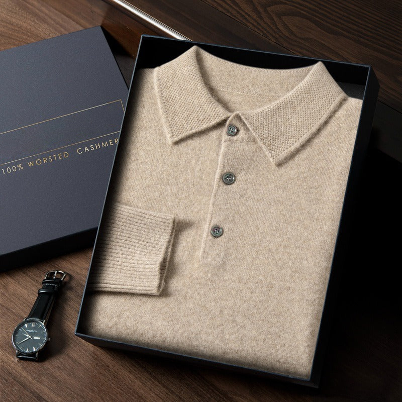 Raffaele | 100% Cashmere Polo a Maniche Lunghe
