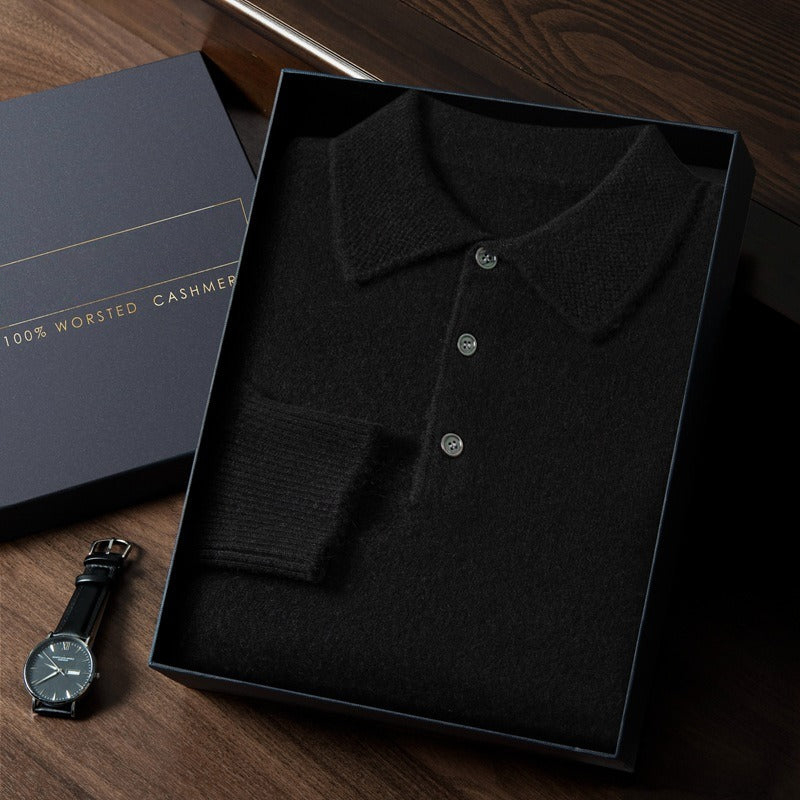 Raffaele | 100% Cashmere Polo a Maniche Lunghe