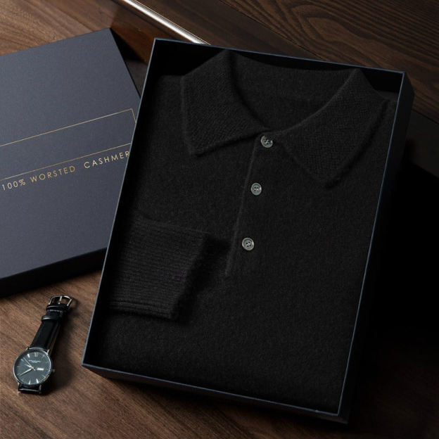 Raffaele | 100% Cashmere Polo a Maniche Lunghe