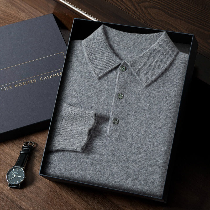 Raffaele | 100% Cashmere Polo a Maniche Lunghe