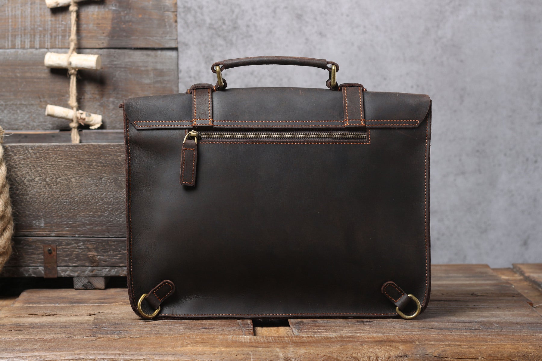 borsa a spalla in pelle verde militare