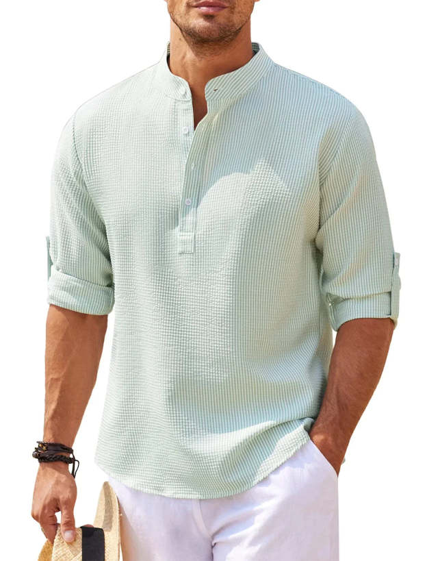 Men's simple modern utility style summer shirt