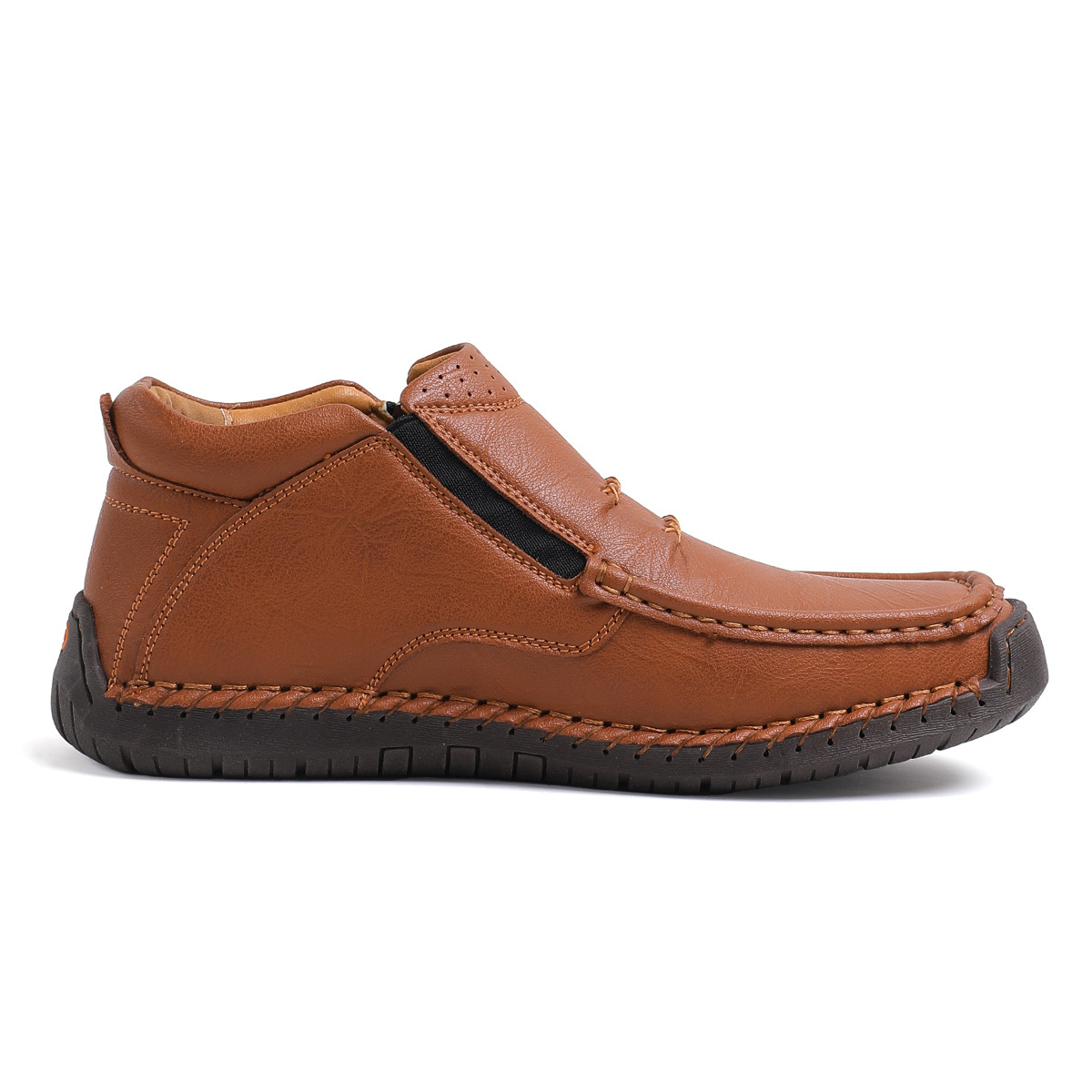 ⏰Limited Time Sale 70% OFF-Men’s Handmade Premium Leather Slip-On Driving Boots – Wide Toe, Arch Support, Waterproof, Pressure Relief, Non-Slip Sole for Casual, Travel & Outdoor