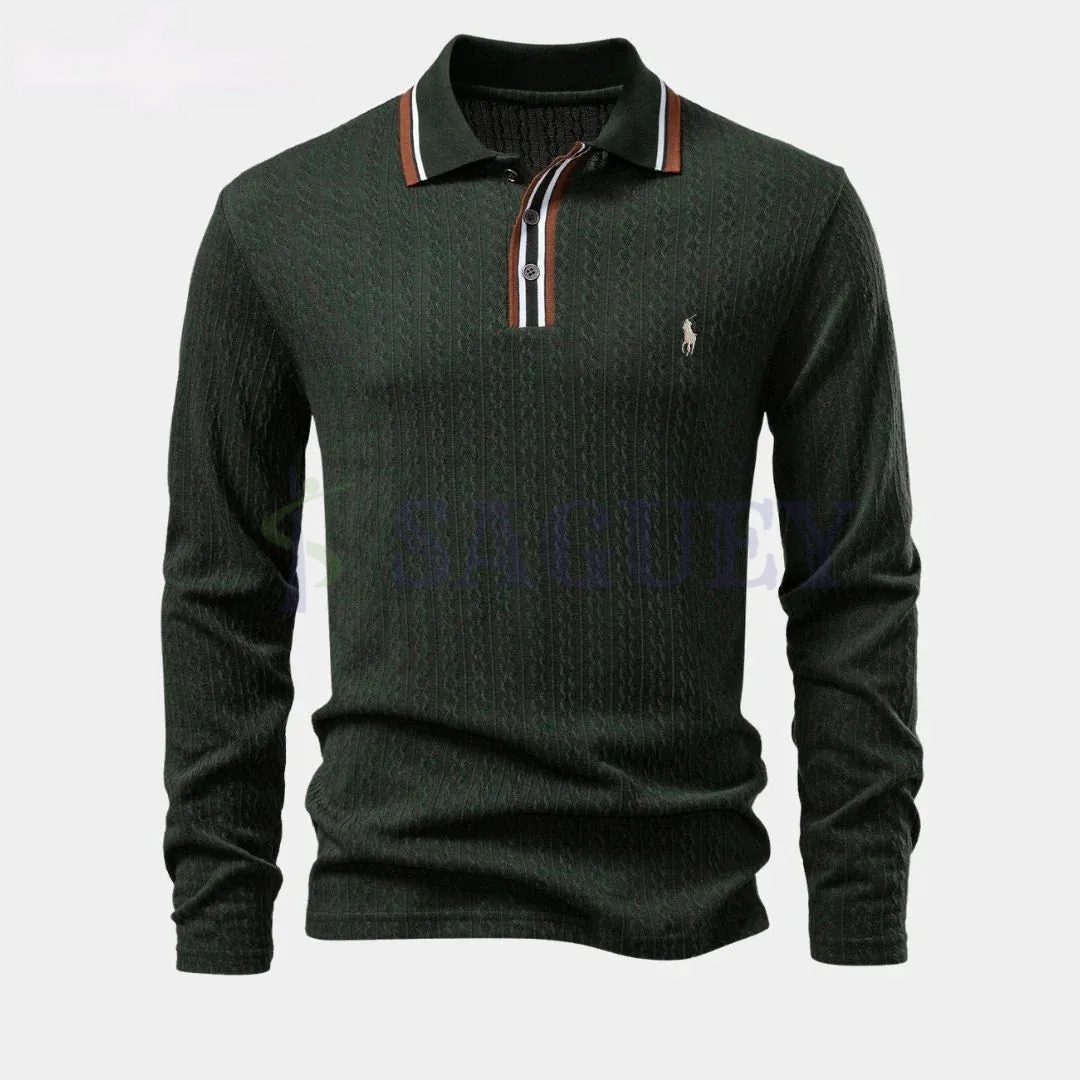 Ralph Lauren™ Herren Langarm Strick-Poloshirt