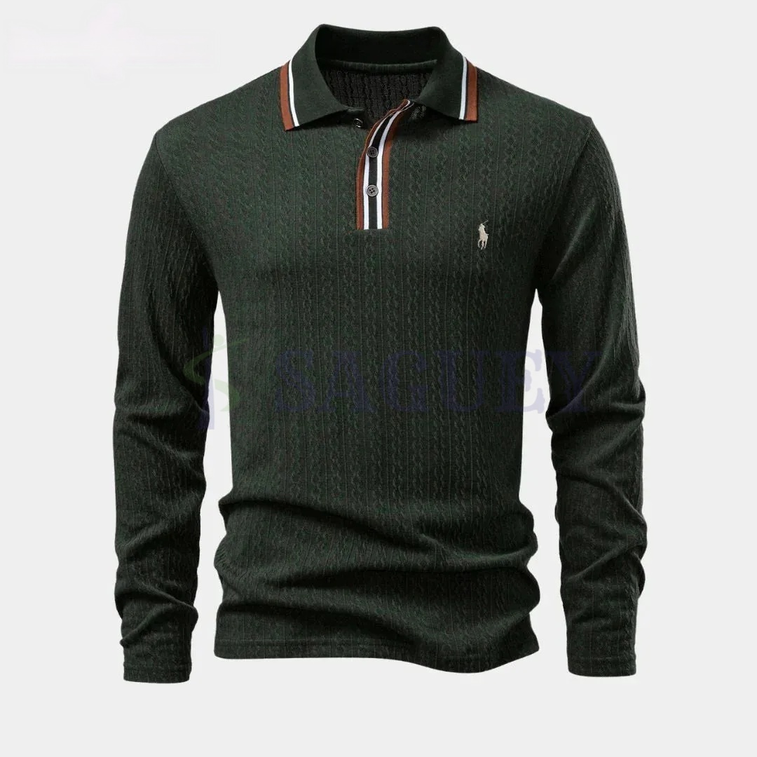 Ralph Lauren™ Herren Langarm Strick-Poloshirt