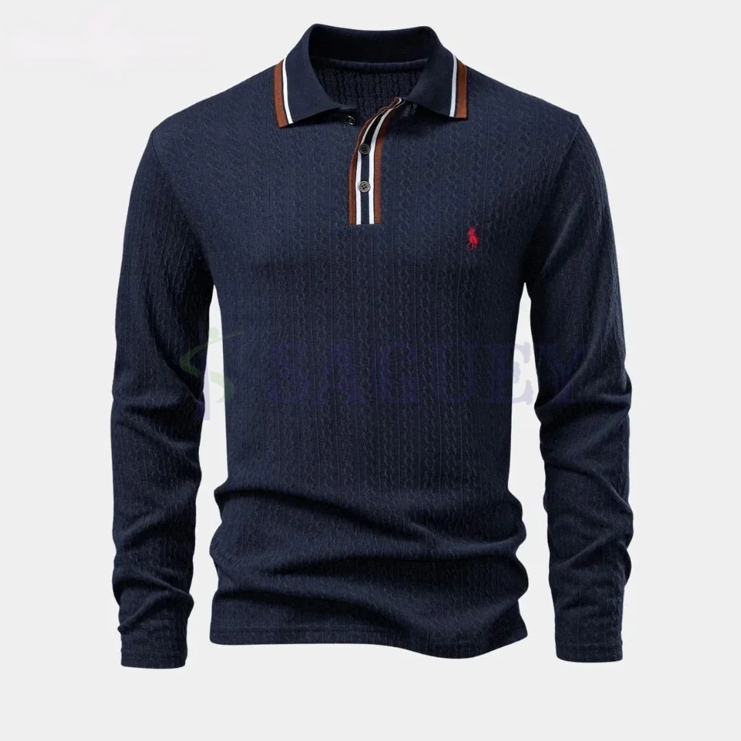 Ralph Lauren™ Herren Langarm Strick-Poloshirt