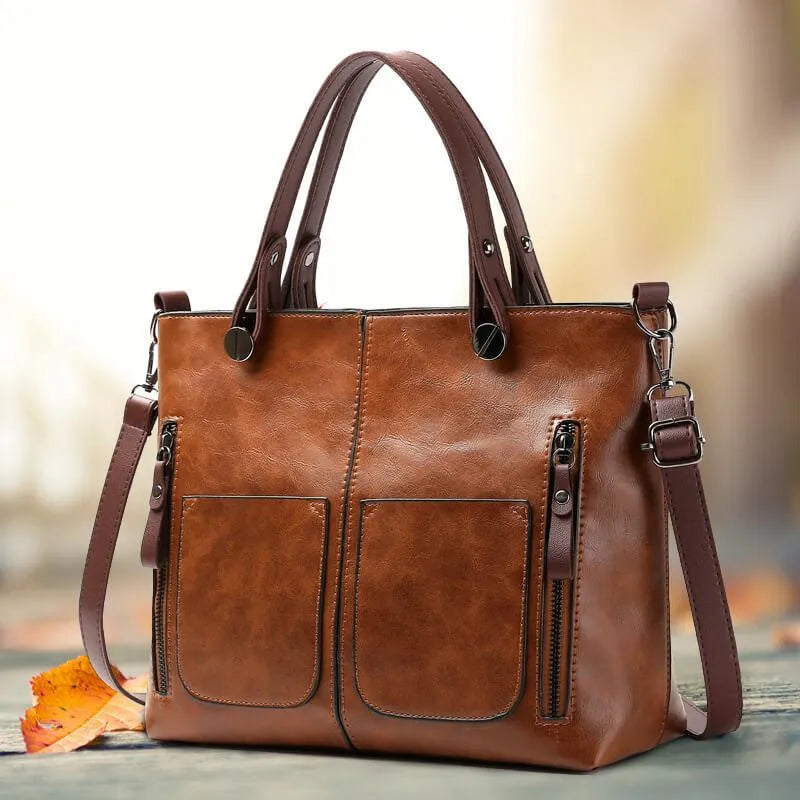 Sienna™ – Klassieke Lederen Schoudertas