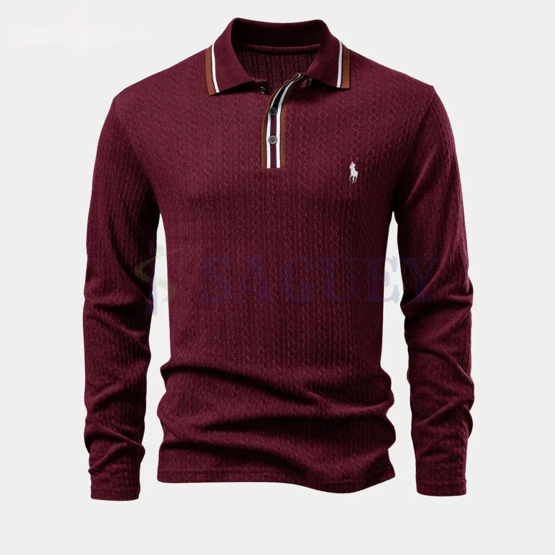 Ralph Lauren™ Herren Langarm Strick-Poloshirt