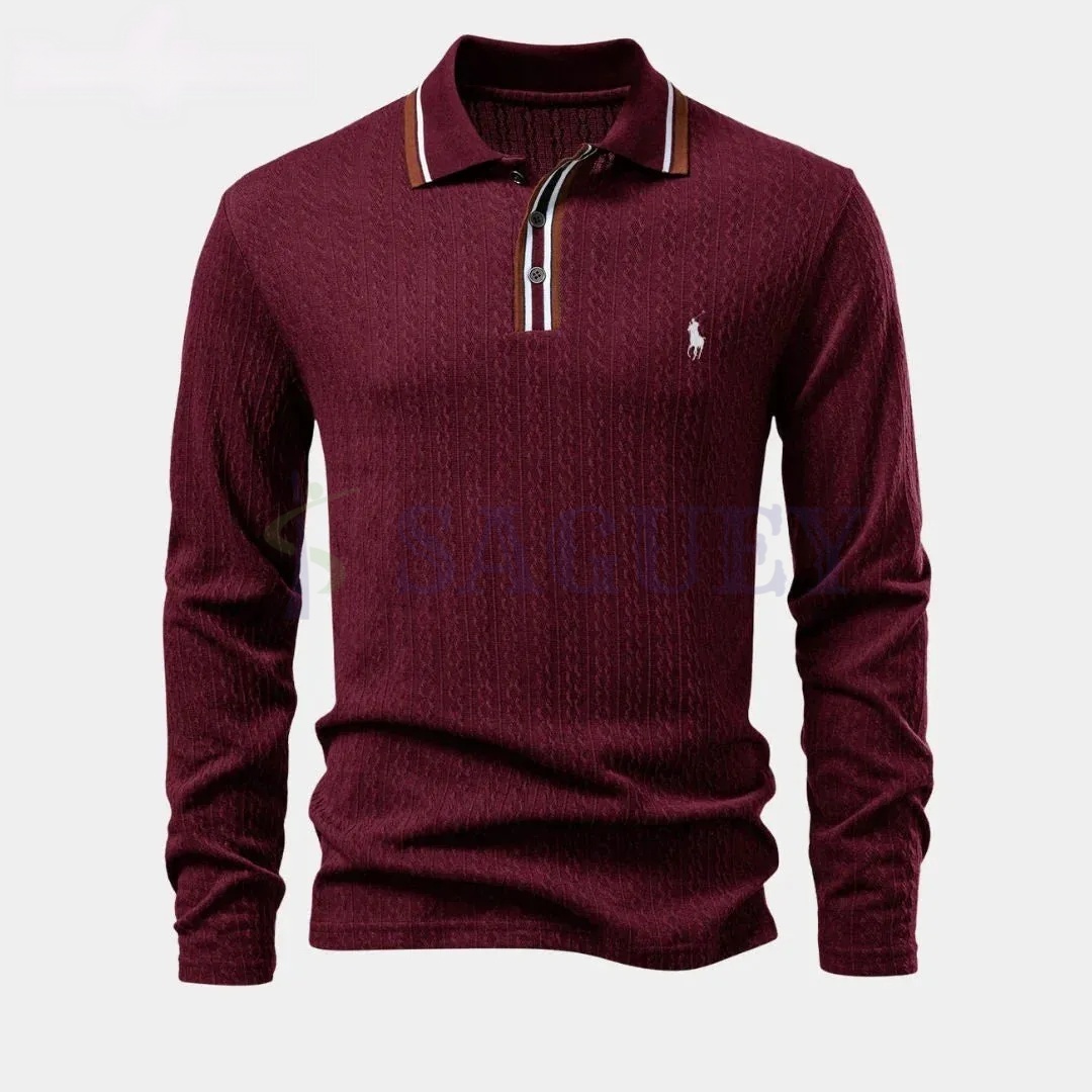 Ralph Lauren™ Herren Langarm Strick-Poloshirt