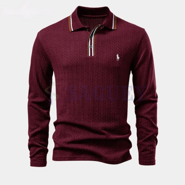 Ralph Lauren™ Herren Langarm Strick-Poloshirt