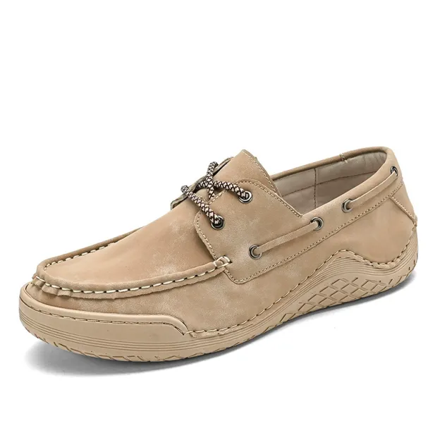 Spring Handmade Color Matching Casual Retro Suede Leather Shoes- Limited 50% off Sale