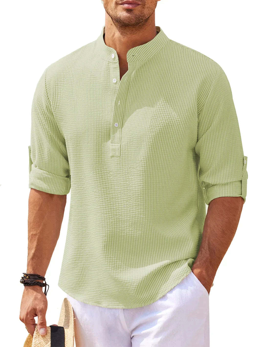 Men's simple modern utility style summer shirt