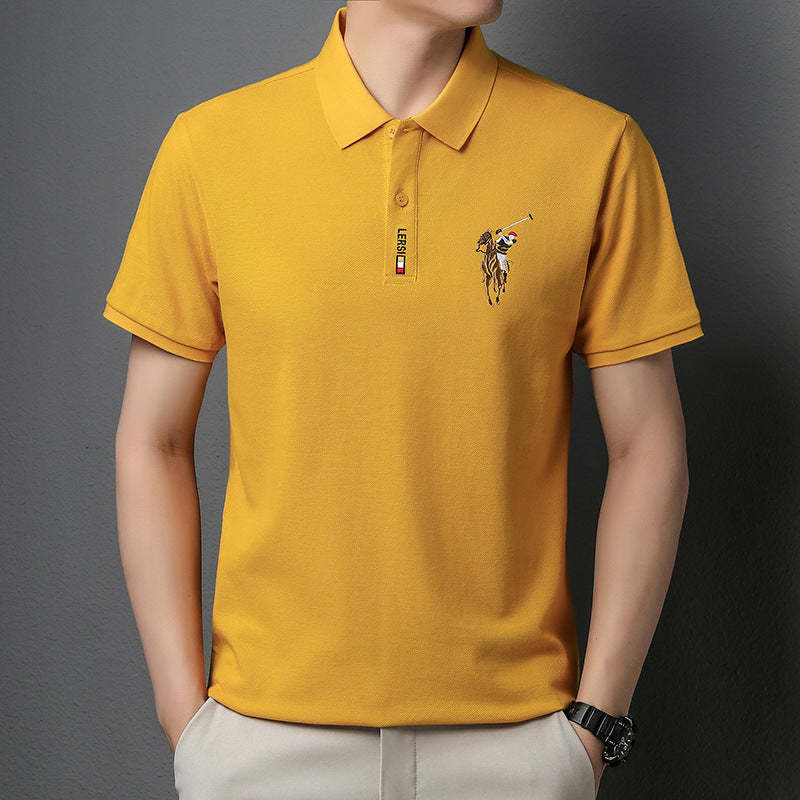 Cotton Lapel Oversize Polo Shirt