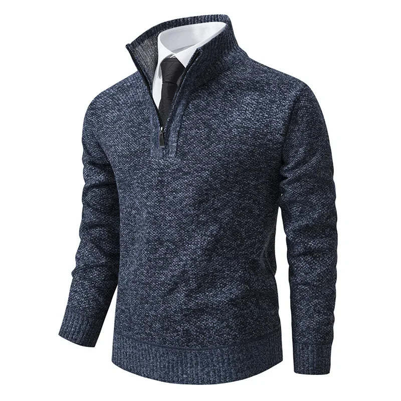 Fabio™ - Maglione a mezza zip foderato in pile
